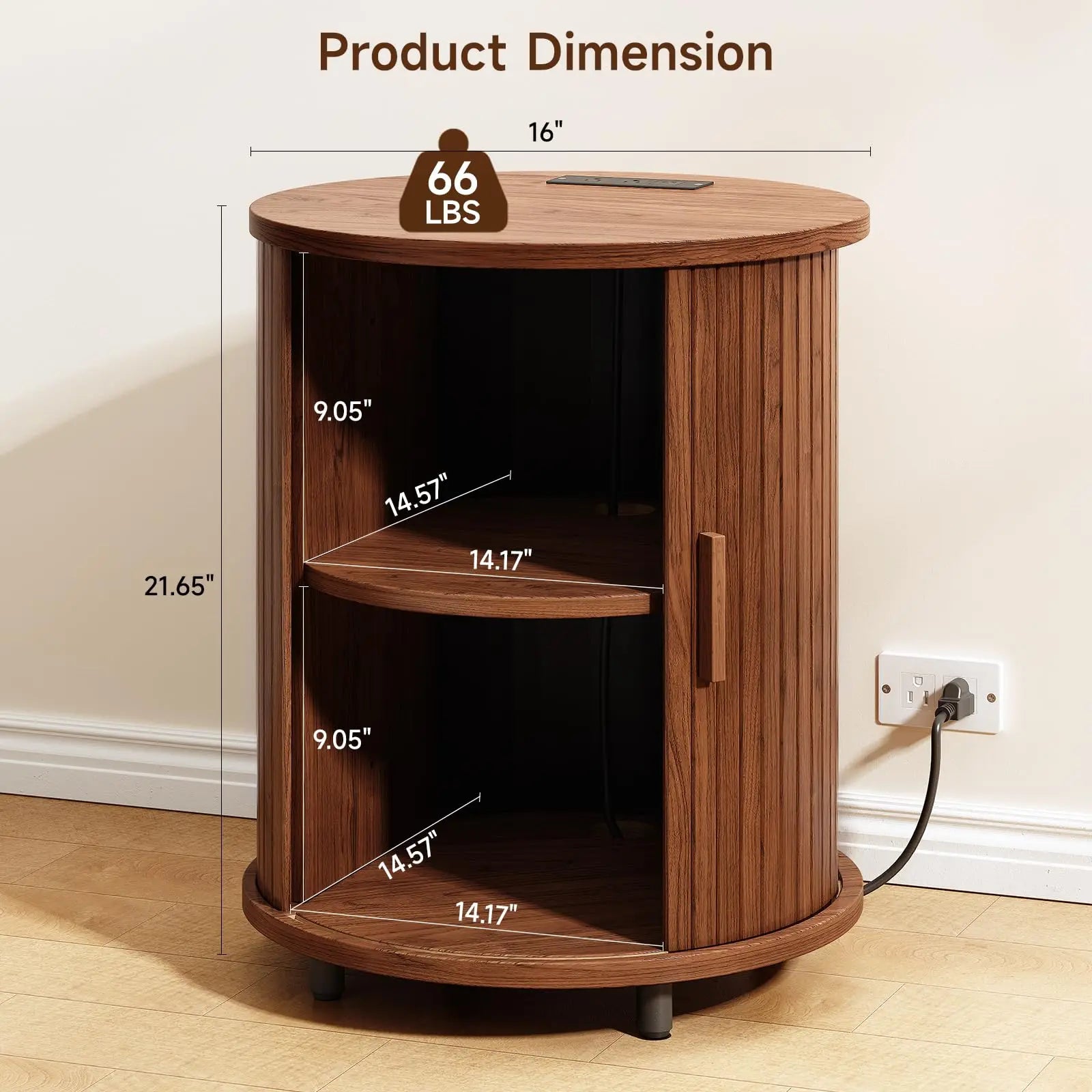 Haven Ridge Fluted Round End Table Set