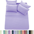 Lux Décor 6-Piece Solid Brushed Microfiber Sheet Set