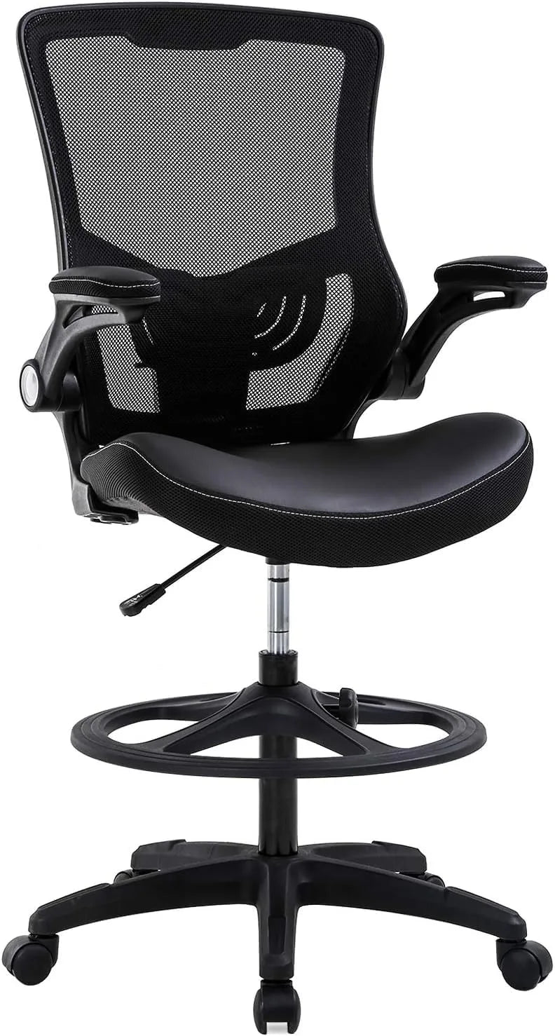 Tall Ergonomic Drafting Chair with Footrest