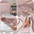 Lux Décor 6-Piece Solid Brushed Microfiber Sheet Set