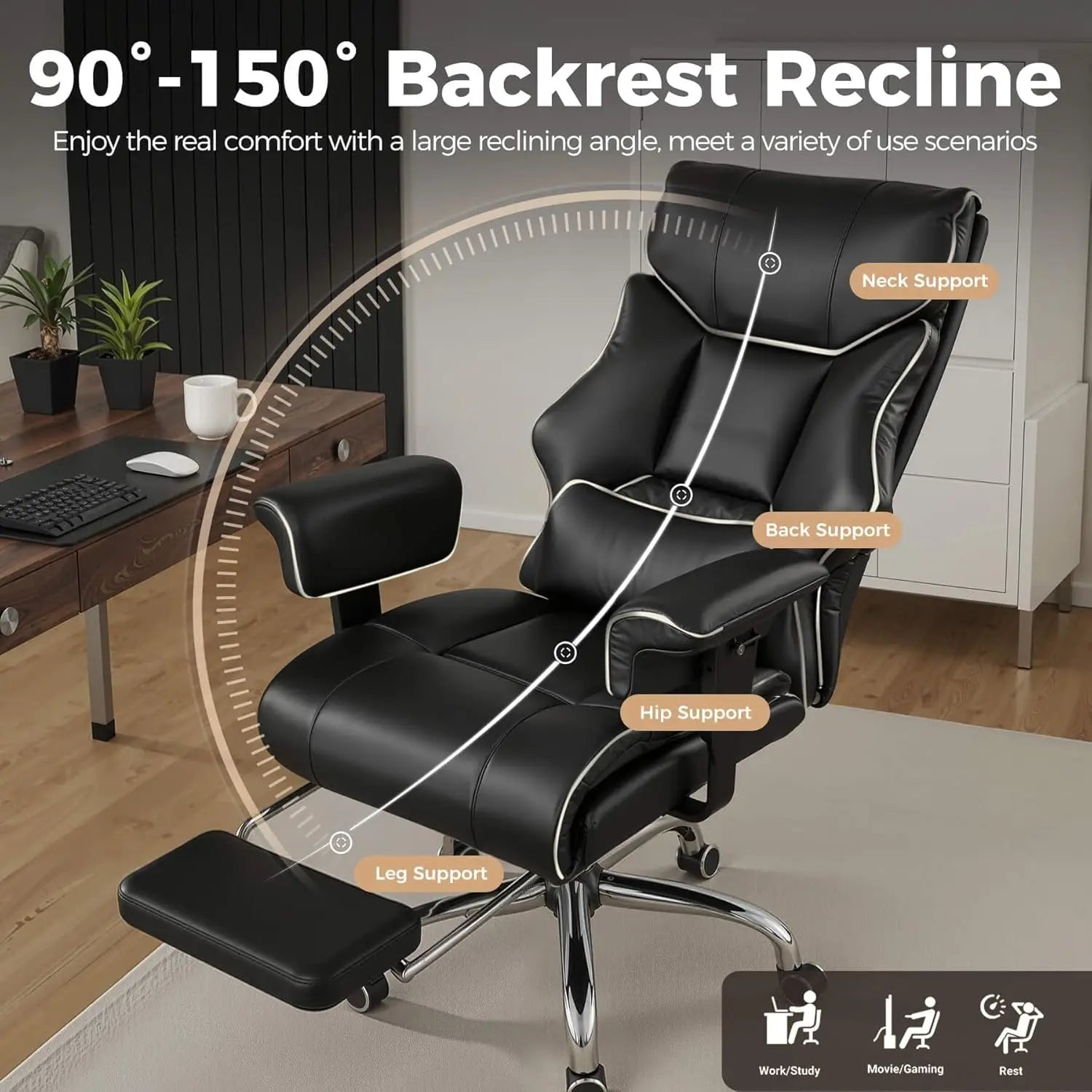Summit Executive Big & Tall Office Chair with Pocket Spring Cushion