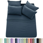 Lux Décor 6-Piece Solid Brushed Microfiber Sheet Set