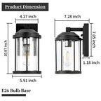 2-Pack 11" Modern Farmhouse Outdoor Wall Lanterns