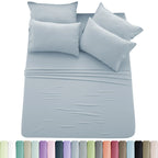 Lux Décor 6-Piece Solid Brushed Microfiber Sheet Set