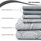 Paisley Manor 6-Piece Luxury Microfiber Sheet Set