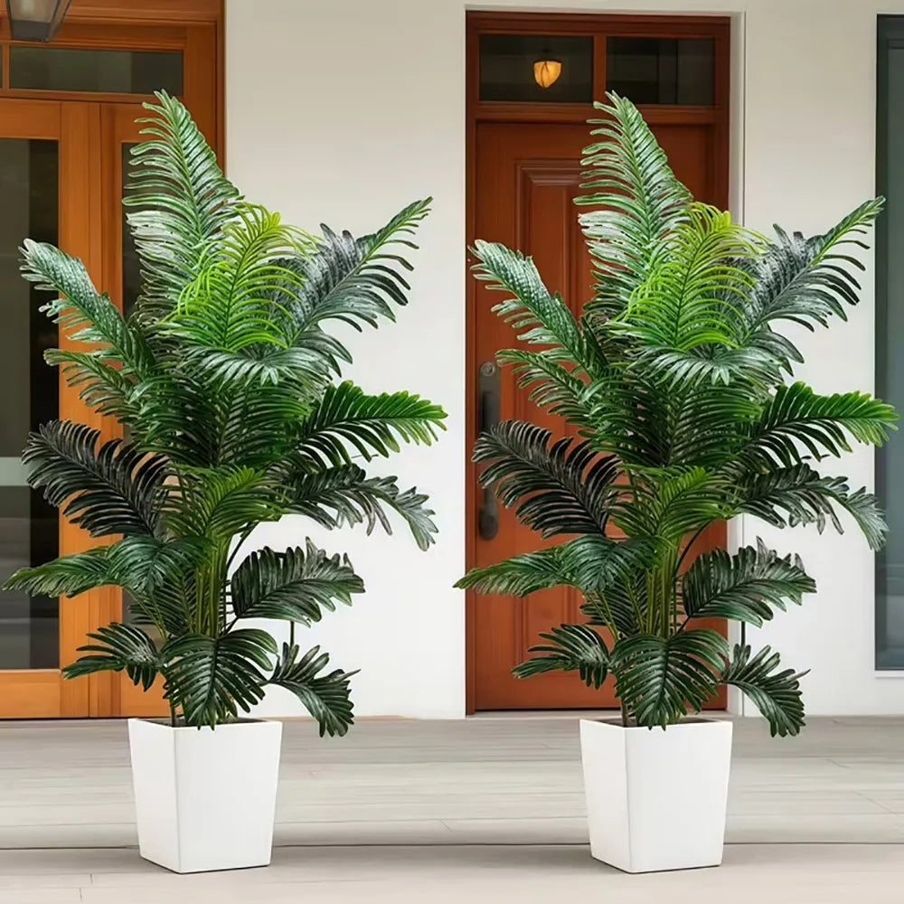 Coastal Haven Faux Palm Tree Set – 35-Inch Tropical Decor (2-Pack)