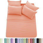 Lux Décor 6-Piece Solid Brushed Microfiber Sheet Set