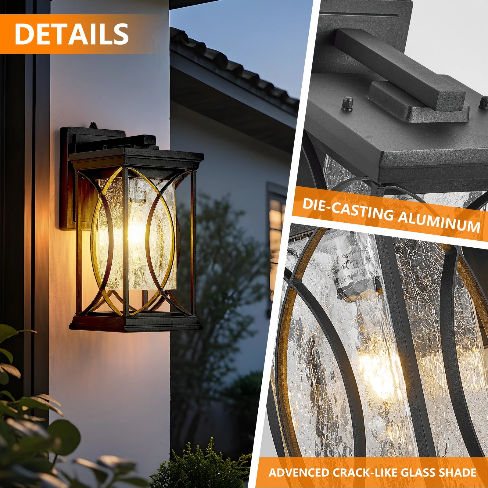 Modern Dusk-to-Dawn Outdoor Wall Sconce