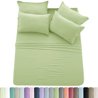 Lux Décor 6-Piece Solid Brushed Microfiber Sheet Set