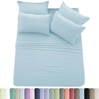 Lux Décor 6-Piece Solid Brushed Microfiber Sheet Set