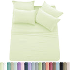 Lux Décor 6-Piece Solid Brushed Microfiber Sheet Set