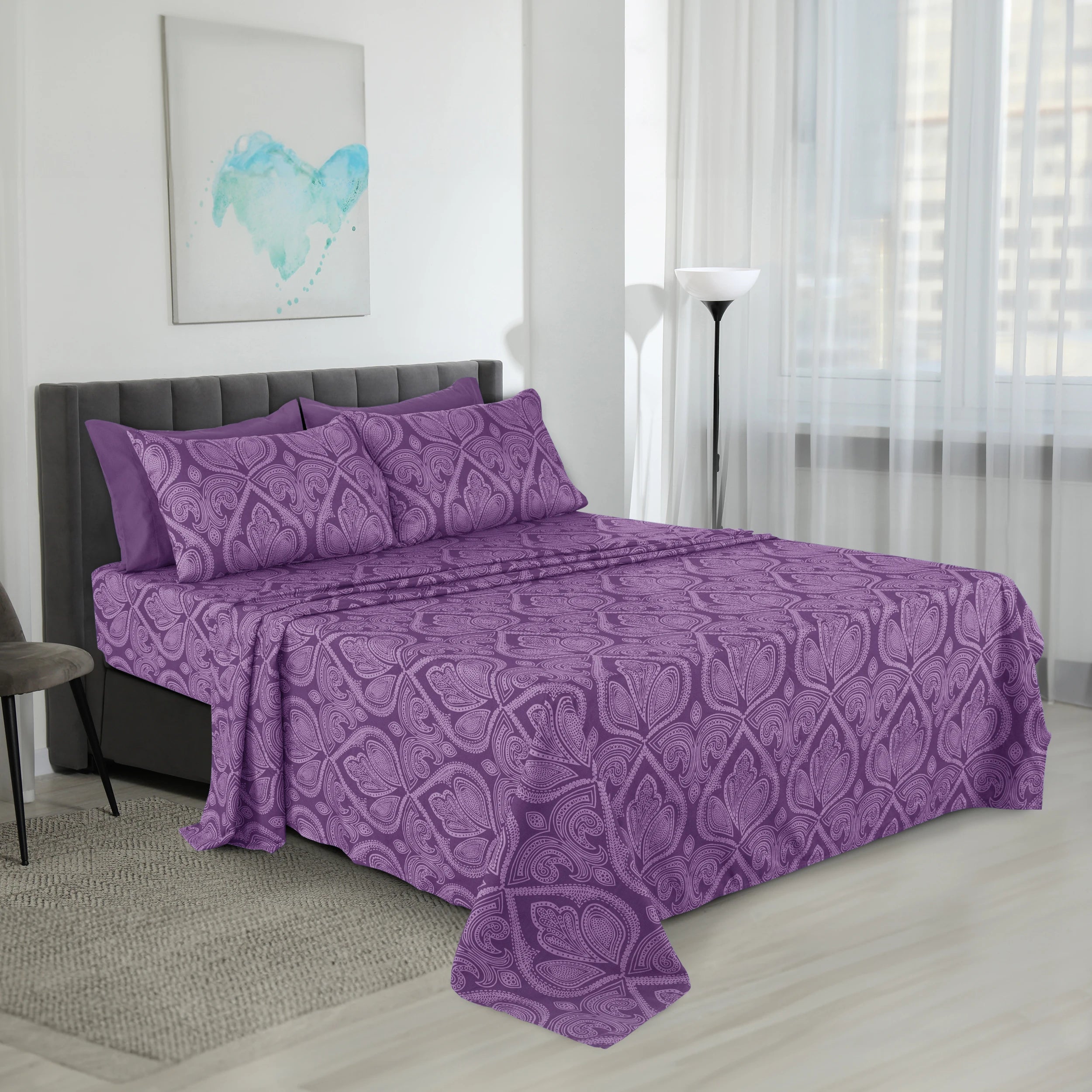 Paisley Manor 6-Piece Luxury Microfiber Sheet Set