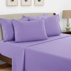 Lux Décor 6-Piece Solid Brushed Microfiber Sheet Set