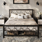 Iron Haven Vintage Metal Platform Bed Frame