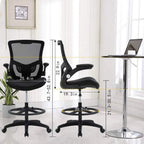 Tall Ergonomic Drafting Chair with Footrest