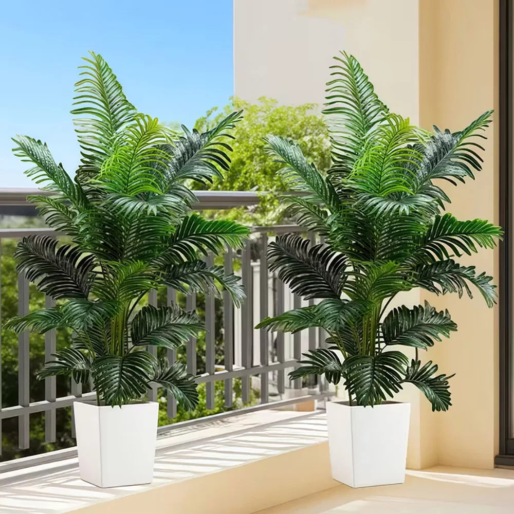 Coastal Haven Faux Palm Tree Set – 35-Inch Tropical Decor (2-Pack)