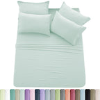 Lux Décor 6-Piece Solid Brushed Microfiber Sheet Set