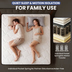 12 Inch Twin Mattress, Hybrid Pocket Spring Mattress in a Box, Medium Firm, Fiberglass Free, Edge Support & Back Pain Relief for Daily Sleep,White