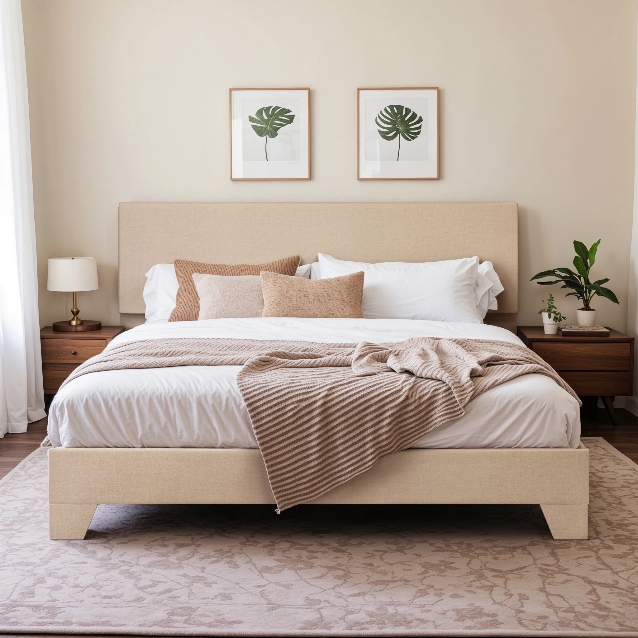 Aspen Haven Upholstered Platform Bed Frame