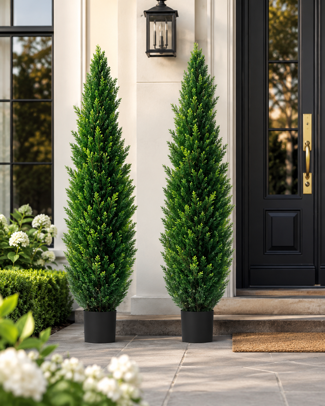 Evergreen Haven Cedar Topiary Tree Set