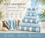 Harbor Stripe Luxury Towel Collection
