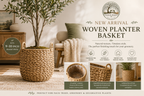Willow Haven Woven Planter Basket – Decorative Indoor Pot Cover