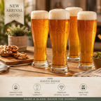Haven Ridge Reserve Pilsner Beer Glass Set – Set of 4