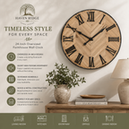 Haven Heritage Oversized Farmhouse Wall Clock