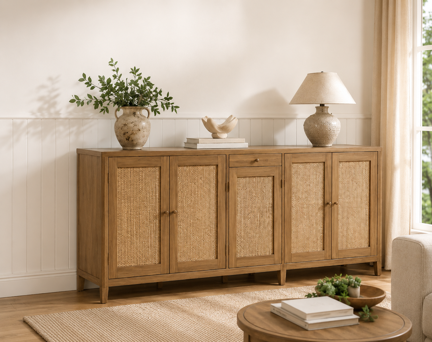 Ridgeview Fluted Buffet Storage Cabinet