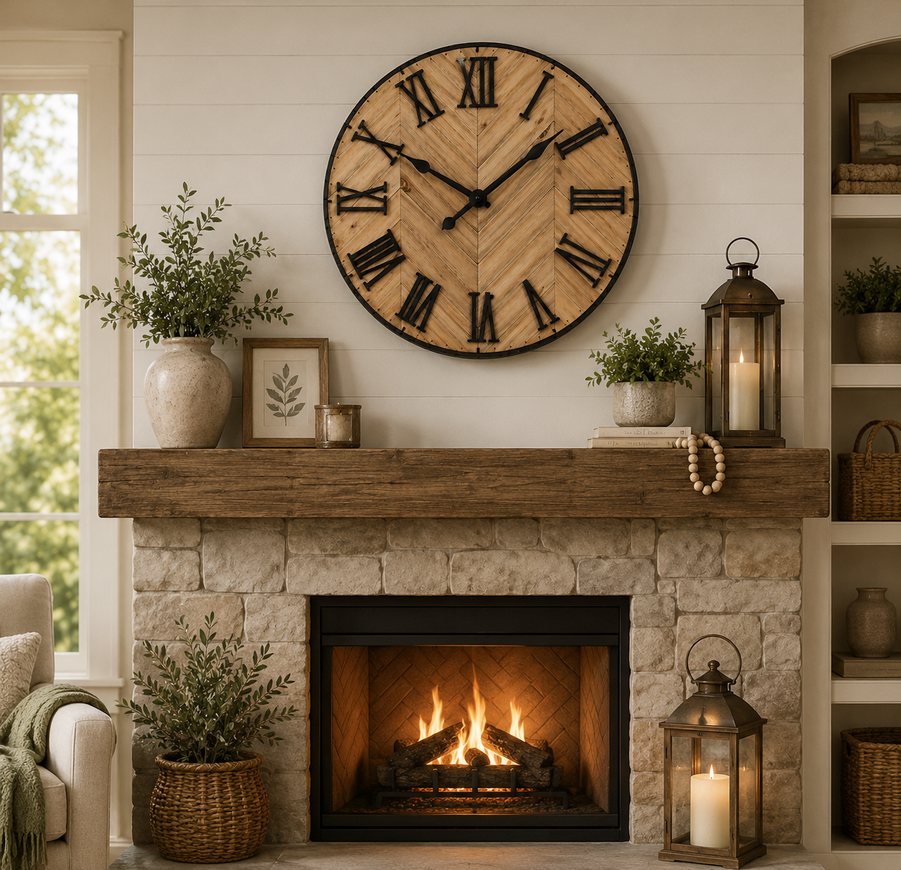 Haven Heritage Oversized Farmhouse Wall Clock