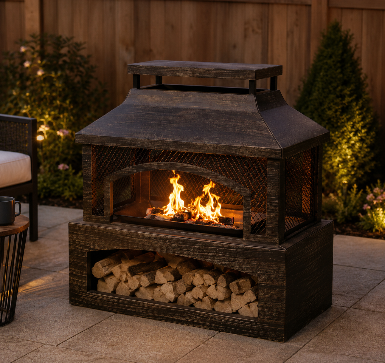 Fireside Haven Outdoor Wood-Burning Chiminea