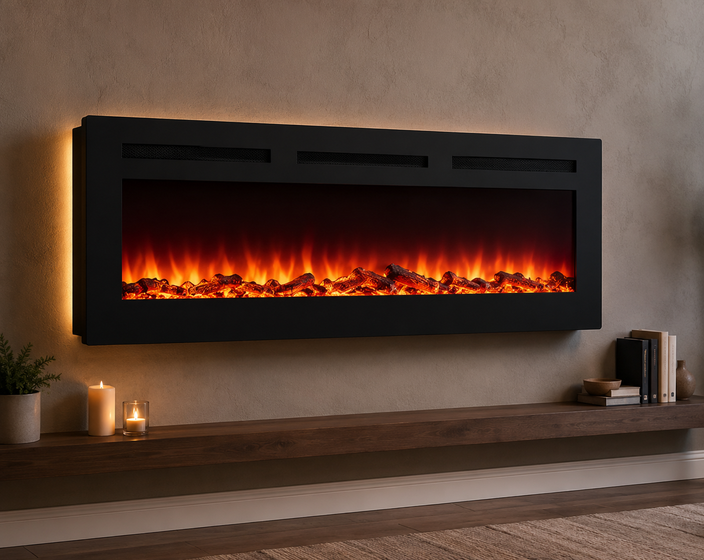 Aurora Flame 50-Inch 3D Electric Fireplace