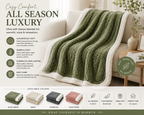 CloudLuxe Jacquard Sherpa Weighted Blanket
