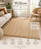 Willow Handwoven Jute Tassel Rug