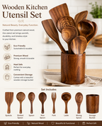 Willow Creek Wooden Kitchen Utensil Set