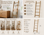 Haven Ridge Willow 5-Tier Farmhouse Blanket Ladder Shelf