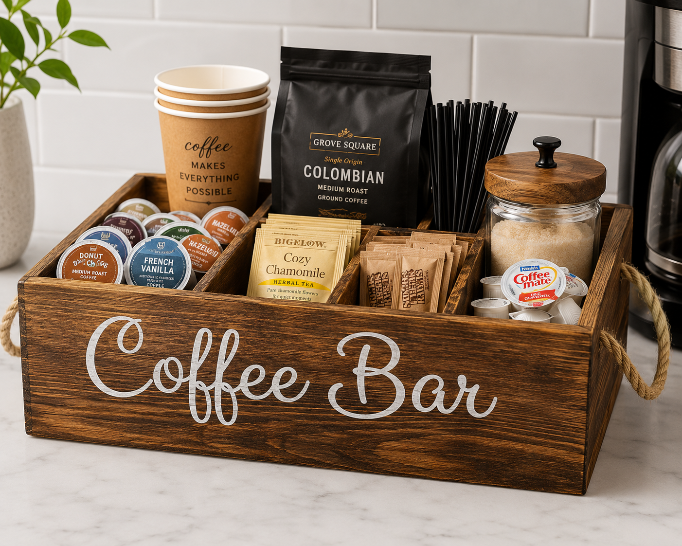 Haven Ridge Farmhouse Coffee Station Organizer