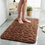 Cobblestone Embossed Memory Foam Bath Mat