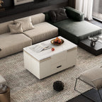 Lift-Top Folding Coffee Table with Storage Drawers