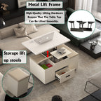 Lift-Top Folding Coffee Table with Storage Drawers
