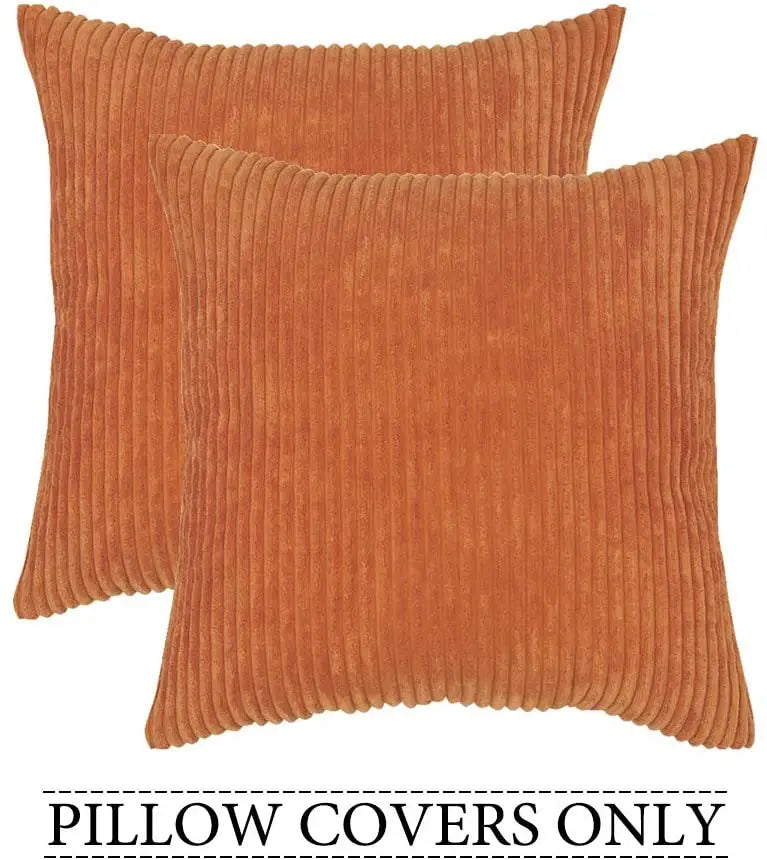Willow Ridge Corduroy Striped Accent Pillow Cover
