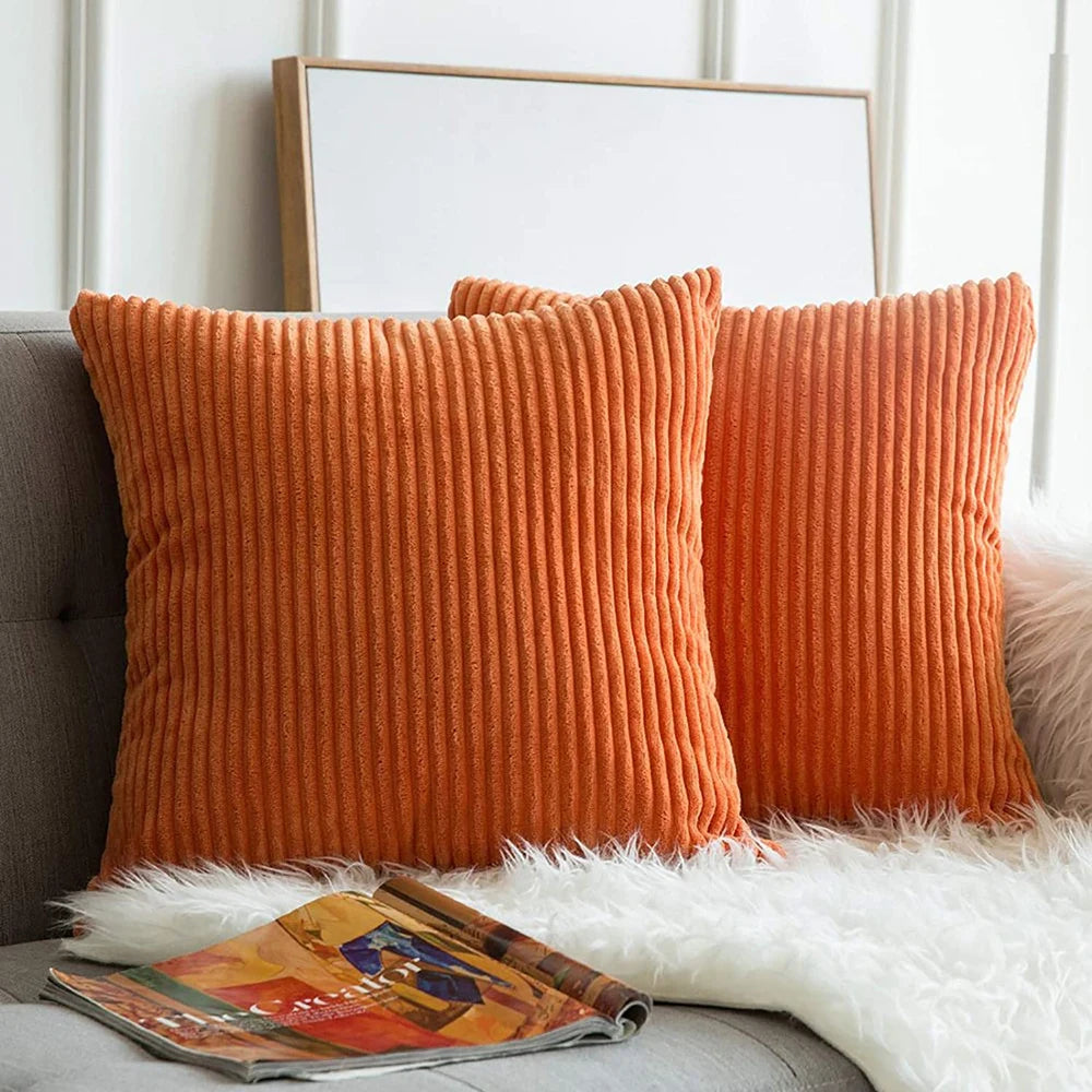 Willow Ridge Corduroy Striped Accent Pillow Cover