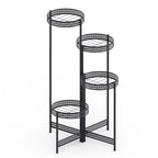 HavenHarbor Modern Metal Plant Stand – 3 & 4 Tier Foldable Indoor & Outdoor Plant Display