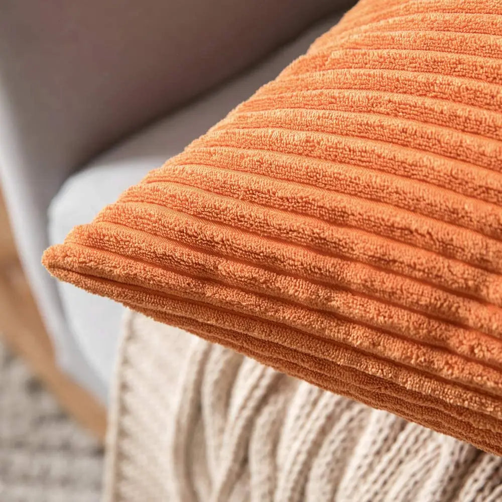 Willow Ridge Corduroy Striped Accent Pillow Cover