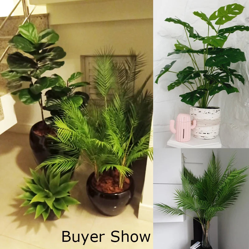 Tropical Haven Faux Monstera Palm Tree – 49" Indoor Greenery