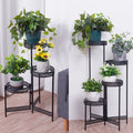 HavenHarbor Modern Metal Plant Stand – 3 & 4 Tier Foldable Indoor & Outdoor Plant Display