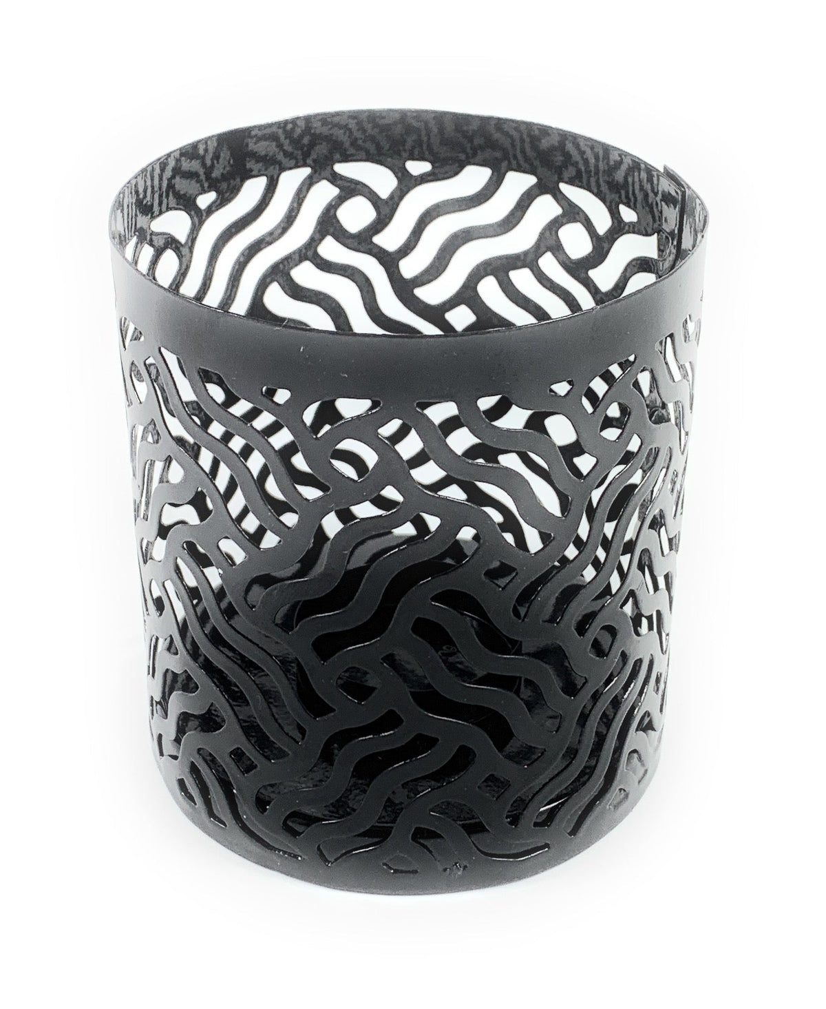 Vibhsa Votive Candle Holders | Set of 2, Grey, Laser-Cut Design