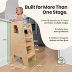 Montessori Toddler Tower - Adjustable Kitchen Stool Helper