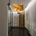 Wood Pendant Light Modern Wooden Hanging Ceiling Lamp Fixture