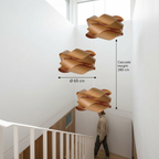Wood Pendant Light Modern Wooden Hanging Ceiling Lamp Fixture
